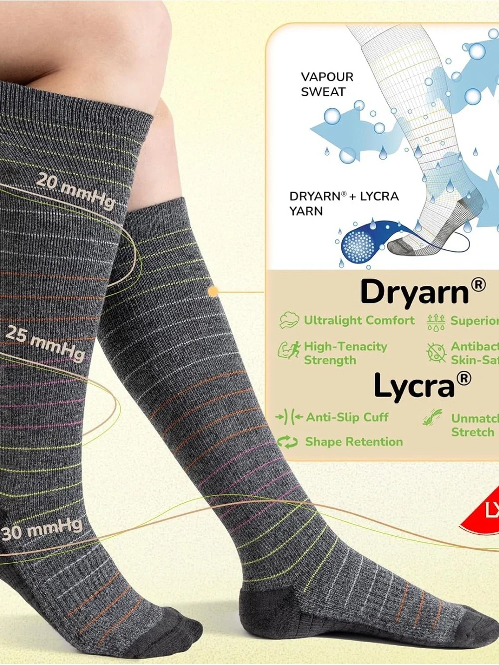 Merino Wool Compression Socks for Women & Men